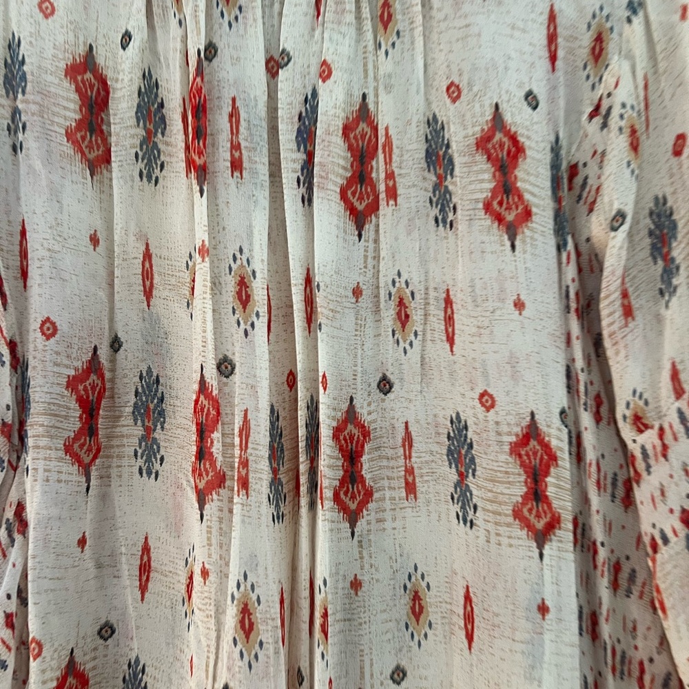 Lucky Brand woman’s Mix print boho top blouse - Picture 12 of 12
